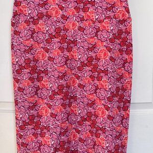 Lularoe pencil skirt, Gorgeous pink/lilac floral, MEDIUM (8-10)